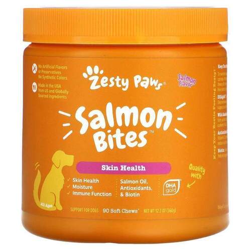 Zesty Paws,Salmon Bites, For Dogs