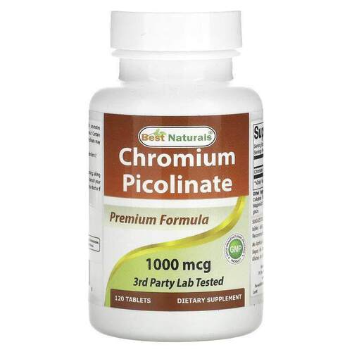 Best Naturals,Chromium Picolinate, 1000 mcg , 120 Tablets