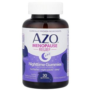 AZO,Menopause Relief, Nighttime Gummies With Melatonin, Cool