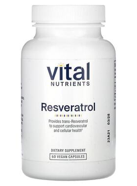 Vital Nutrients,Resveratrol, 60 Vegan Capsules