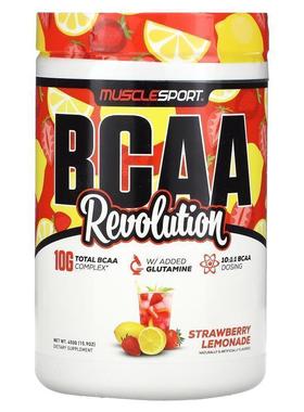MuscleSport,BCAA, Revolution, Strawberry Lemonade, 15.9 oz (