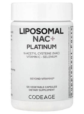 Codeage,Liposomal NAC+ Platinum, 120 Vegetable Capsules