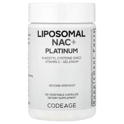Codeage,Liposomal NAC+ Platinum, 120 Vegetable Capsules