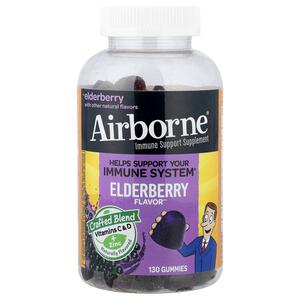 AirBorne,含接骨木果的机体抵抗支持补剂，130 粒软糖