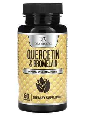 Sunergetic,槲皮素和菠萝蛋白酶，60 粒胶囊