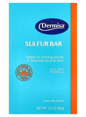 Dermisa,Sulfur Bar Soap, For Oily Skin, 3 oz (85 g)