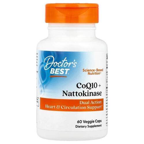 Doctor's Best,辅酶 Q10 + 纳豆激酶，60 粒素食胶囊