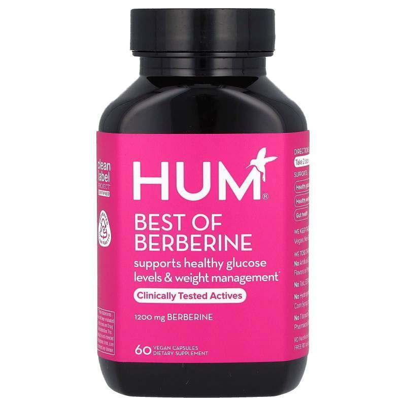 HUM Nutrition,Best of Berberine, 1,200 mg, 60 Vegan Capsules