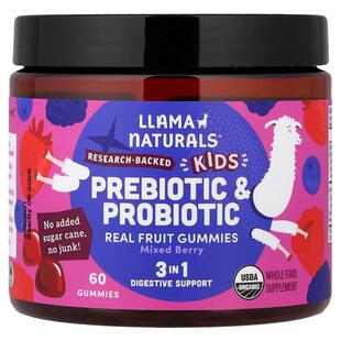 Llama Naturals,Kids, Prebiotic & Probiotic, Real Fruit G