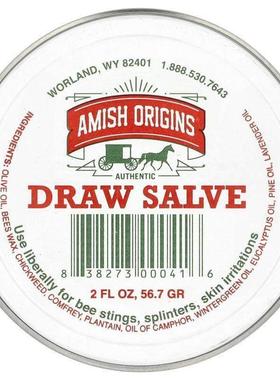 Amish Origins,Draw Salve，2 液量盎司（56.7 克）