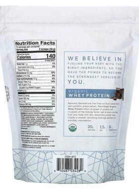 Mercola博士,Pure Power, Organic Whey Protein, Chocolate, 1 l