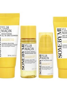 莎柏蜜,Yuja Niacin, Anti Blemish Starter Kit Edition, 4 Piec