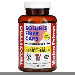 Yerba Prima,可溶性纤维胶囊，180 粒胶囊