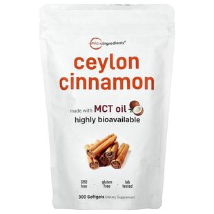 Micro Ingredients,Ceylon Cinnamon, 300 Softgels (200 mg per