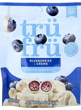 Tru Fru,Freeze-Dried Fresh, Blueberries + Creme, 3.4 oz (96