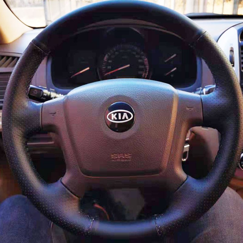 适用于起亚赛拉图 智跑 u索兰托真皮手缝方向盘套牛皮把套专用吸