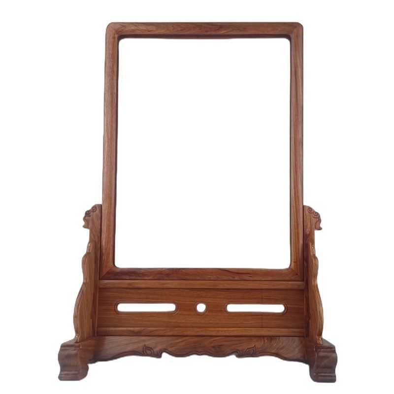 镜框榫卯结构红木台屏画框像框空框20寸插屏O实木屏风木雕台屏框