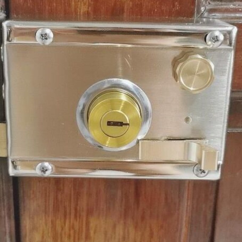 房门锁老式不锈钢防盗木门防盗门锁E芯门锁大门锁铁门锁室内外装