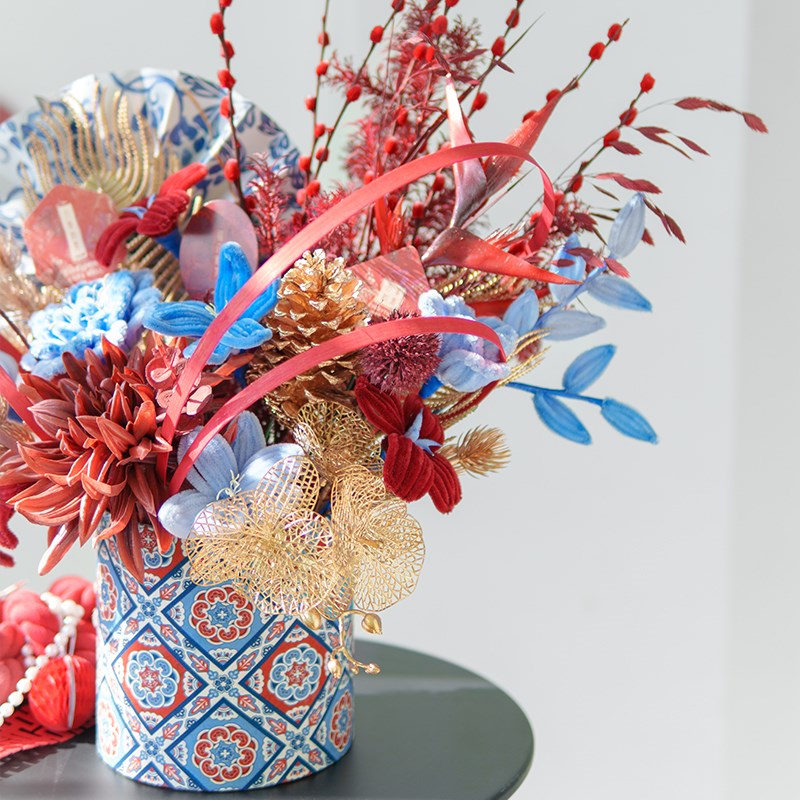 2025蛇年年宵花扭扭棒抱抱桶手工福桶H成品diy材料包春节新年礼物