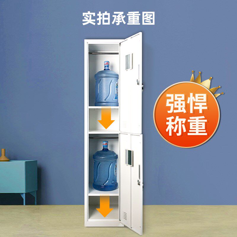 单门更衣柜铁皮柜宿舍员工柜带锁储物柜J钢制小办公更衣箱简易衣