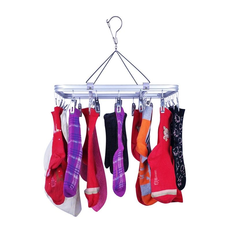 多夹子衣架晒袜子 晾晒r架毛巾内衣裤袜架 不锈钢多夹铝合金嘉仕,收纳整理,金属衣架,淘宝优惠券,粉丝福利购,淘宝优惠卷