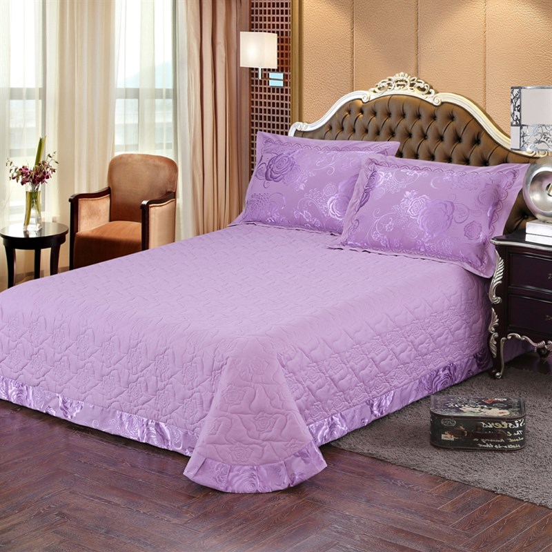 纯棉床盖欧式特价绗缝夹棉u单件全棉加厚床罩双人床笠床盖三四件