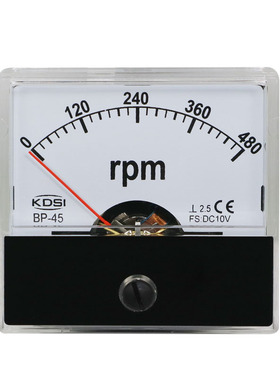 指针式直流电压表 转速表BP-45 DC10V 480rpm小型电压表