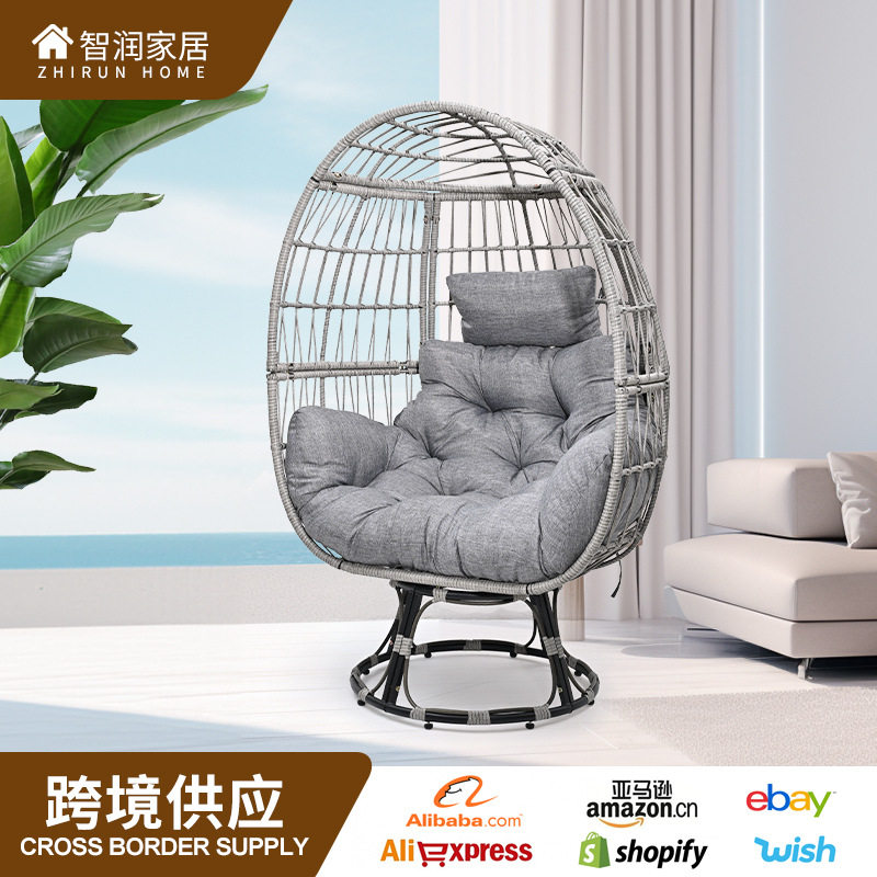 休闲户外庭院摇椅防水沙发网红现代简约鸡蛋椅露天懒人藤编椅新款