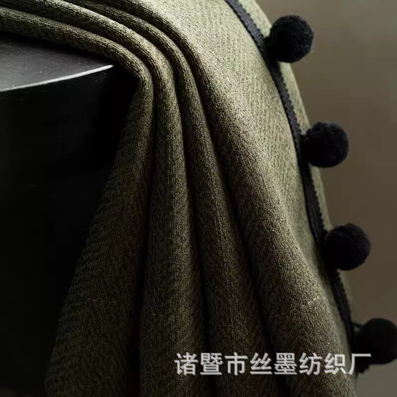 轻法式中古南洋风麻料窗帘布客厅阳台卧室窗帘遮光窗帘