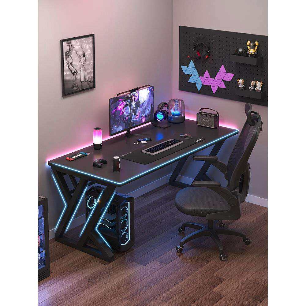 电脑桌台式电竞桌椅套装家用书桌简易办公工作台卧室学生写字桌子