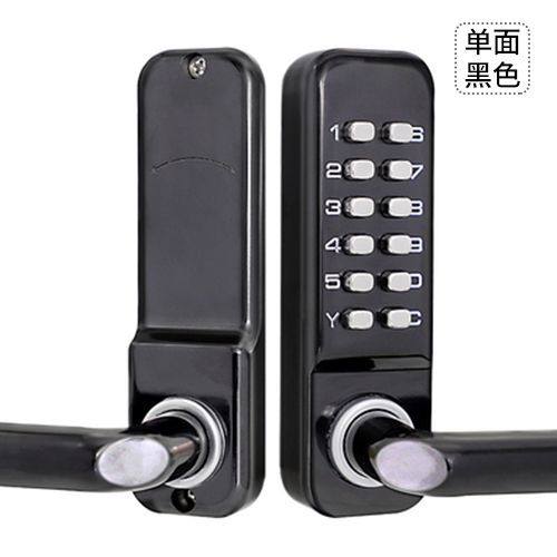 户外防水单面机械密码锁庭院花园门栅栏铁艺门室外室内门