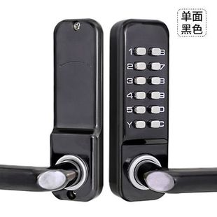 户外防水单面机械密码锁庭院花园门栅栏铁艺门室外室内门