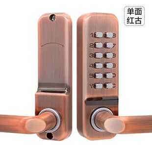 户外防水单面机械密码锁庭院门花园门栅栏铁艺门室外室内门锁