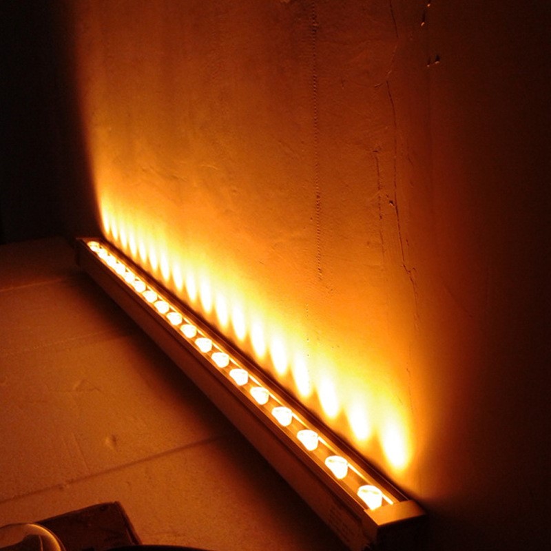 led洗墙灯户外楼体24W亮化遮光板工程线条灯防水DMX512外控线性灯