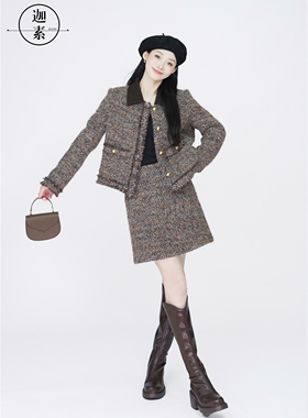 JIASU 2024冬季气质时尚显瘦优雅小香羽绒套装 S415