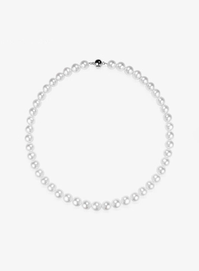 淡水珍珠项链925银圆强光珍珠珠链珠串送妈妈送老婆生日礼物