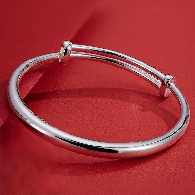 黄金彩虹足银推拉中性手镯礼盒