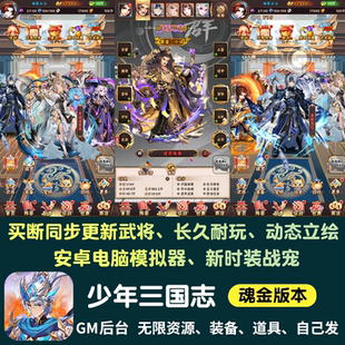 少年三国志魂金版无限资源手游gm后台游戏卡牌买断版安卓非单机版