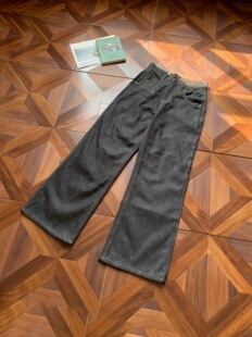 ONEER“冈”刺绣纹路13.5oz窄幅原牛直筒A字宽松马毛皮牌牛仔长裤