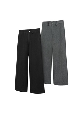 ONEER 重磅600G羊毛混纺肌理感毛呢直筒宽松休闲通勤秋冬西裤长裤