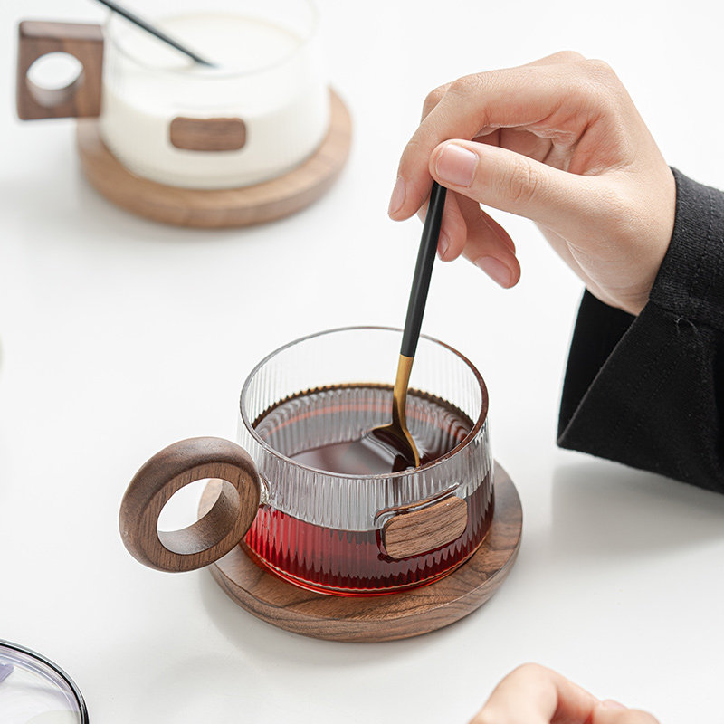 咖啡杯牛奶杯小巧k高档精致玻璃杯带勺设计轻奢带勺水杯女下午茶,餐饮具,玻璃杯,淘宝优惠券,粉丝福利购,淘宝优惠卷