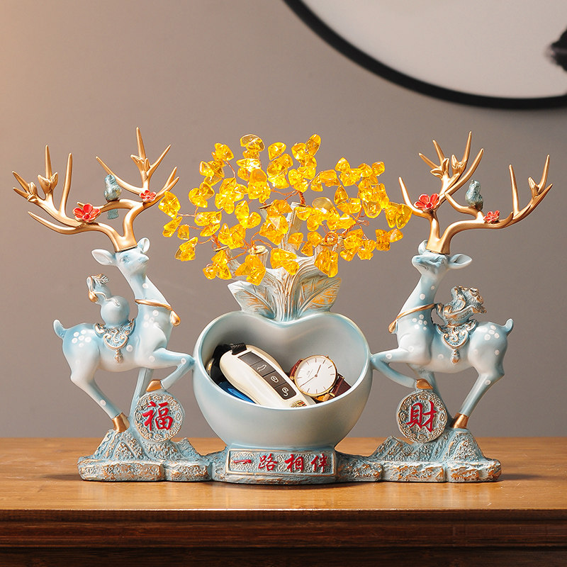 鹿摆件一c对客厅入户进门玄关放钥匙收纳创意乔迁新居礼品装饰品,家居饰品,装饰摆件,淘宝优惠券,粉丝福利购,淘宝优惠卷