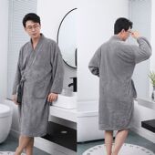 浴巾式 一对睡袍秋 u女非全棉纯棉可穿可裹情侣款 浴袍男款 2023新款