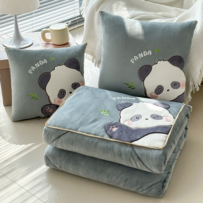 加厚折叠抱枕被子两用珊瑚绒空调毯子午睡办公室汽车载Z枕头二合,居家布艺,抱枕被,淘宝优惠券,粉丝福利购,淘宝优惠卷