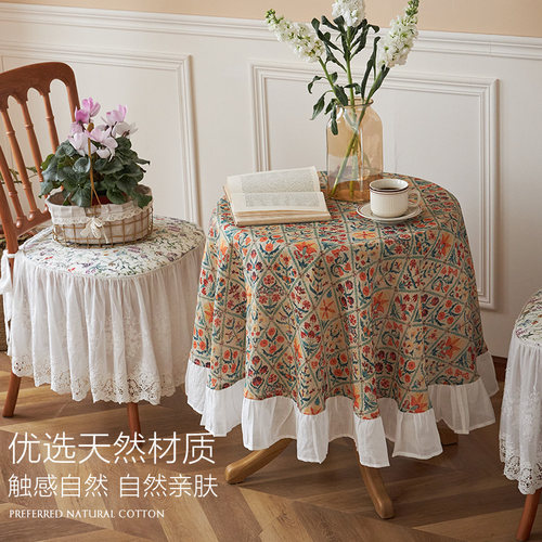 复古美式桌布 欧式轻奢高级感桌布茶几布N电视柜盖布圆桌布台布