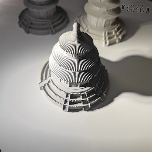 将作手造天坛祈年k殿故宫水泥摆件鱼缸造景国风古建筑水族箱造景