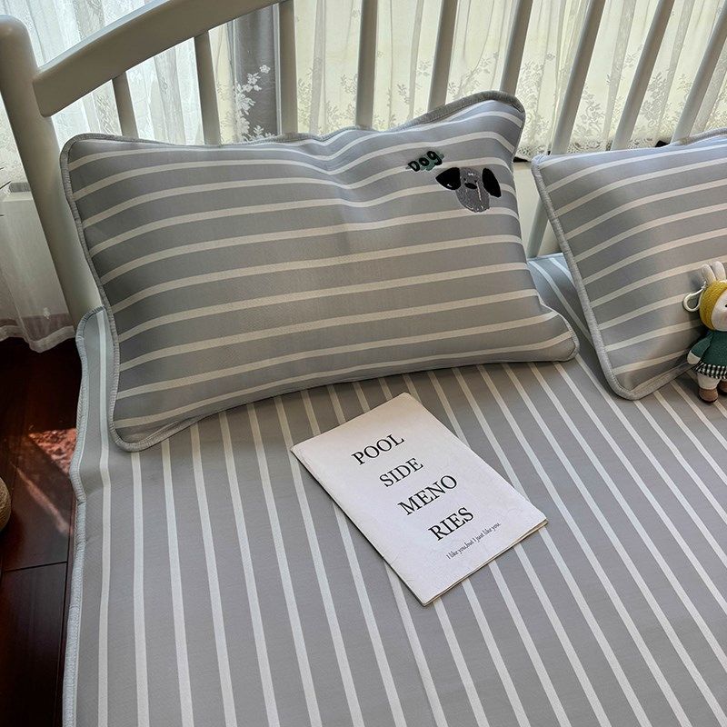 可水洗折叠A类床笠款卡通刺绣可爱狗冰丝F席三件套空调软席1.5m1.,床上用品,冰丝席,淘宝优惠券,粉丝福利购,淘宝优惠卷