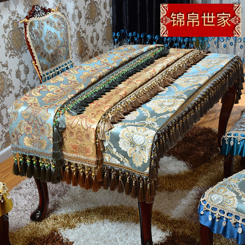 欧式茶几桌布布j艺长方形客厅家用餐桌布钢琴正方形台布桌垫圆桌