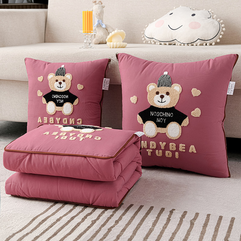 卡通抱枕被子两用车载p折叠靠垫枕头被办公室午休多功能空调夏凉