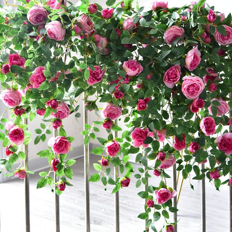 仿真玫瑰花藤蔓装饰花假花藤条植物塑料吊M兰摆设墙面遮丑壁挂吊,鲜花速递/花卉仿真/绿植园艺,仿真花,淘宝优惠券,粉丝福利购,淘宝优惠卷